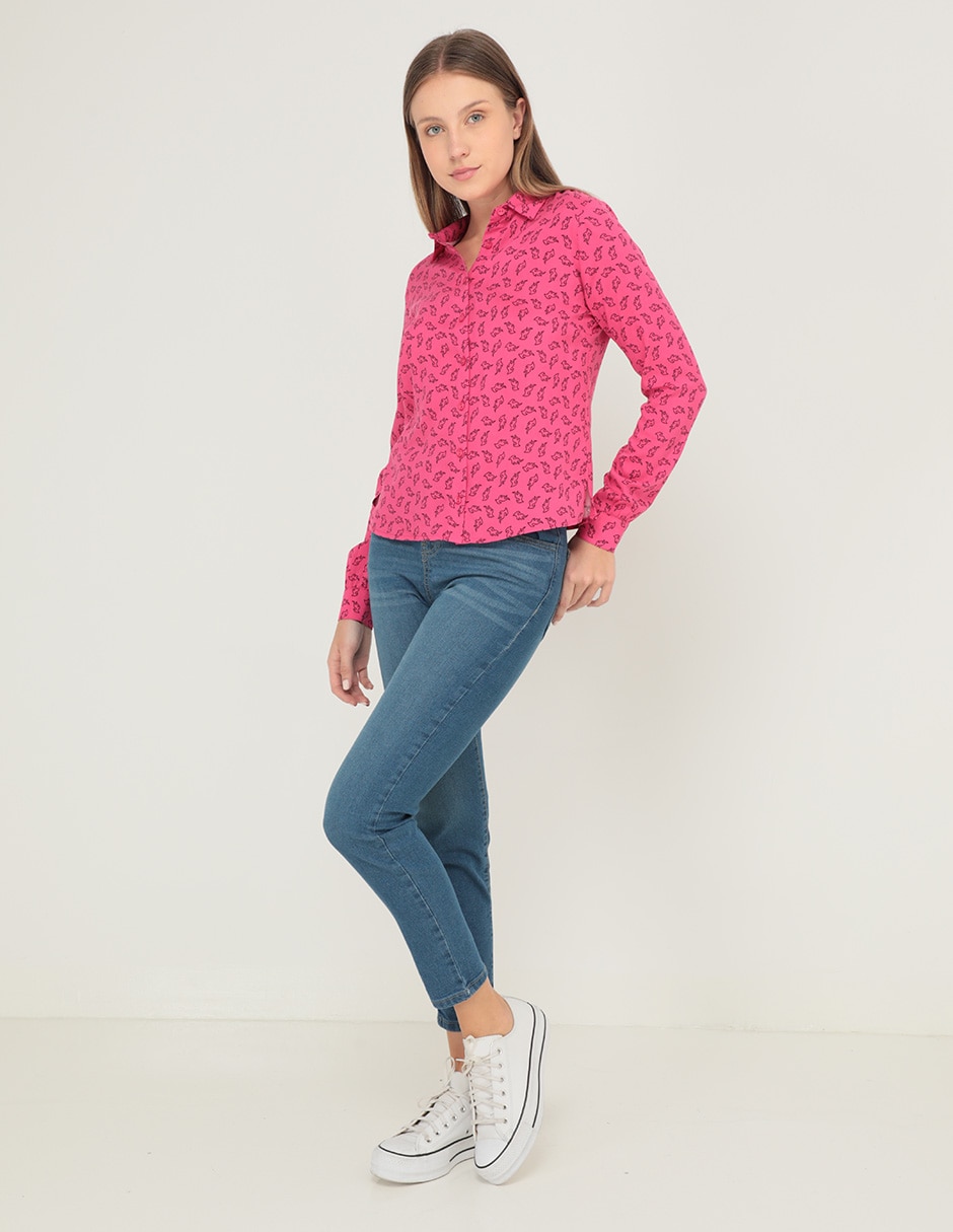 Jeans mom Non Stop corte cintura para mujer