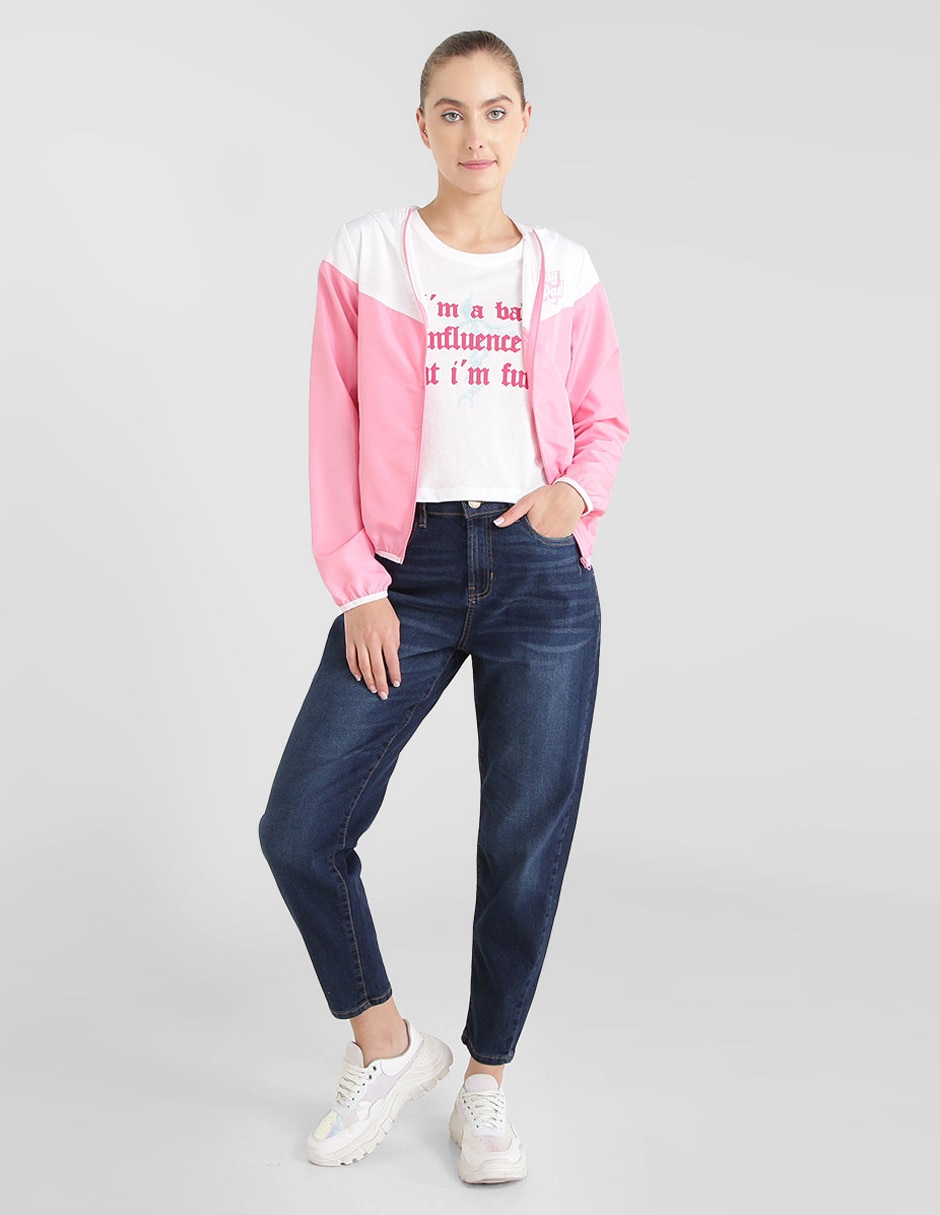 Jeans mom corte cintura para mujer 3