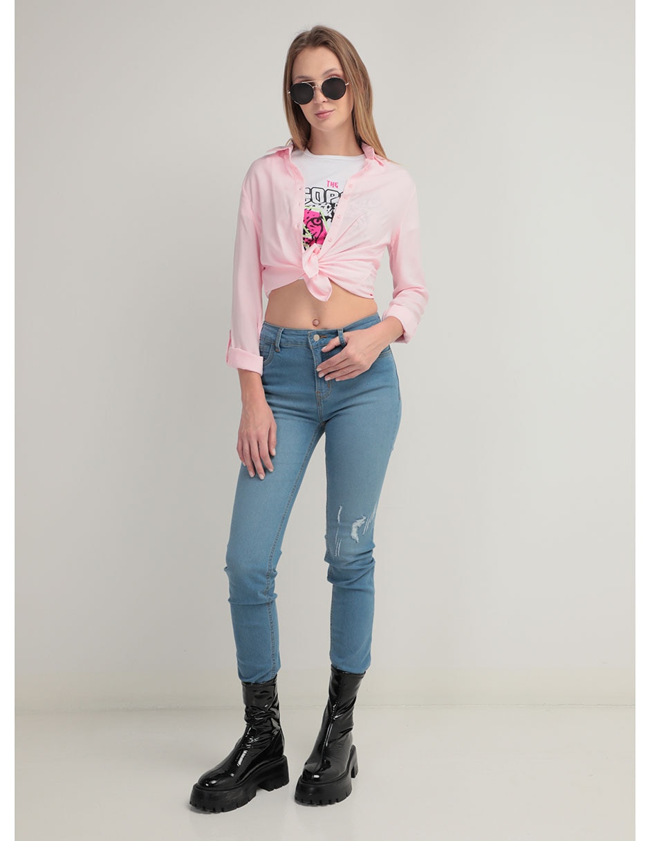 Blusa Bgl Petite manga corta para mujer 4