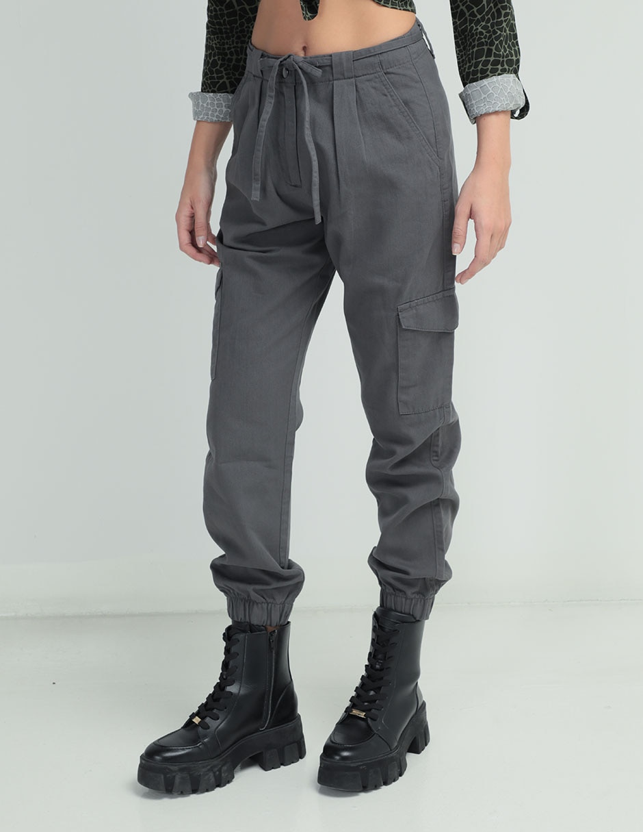 Jeans jogger corte cintura para mujer Jeans jogger corte cintura para mujer