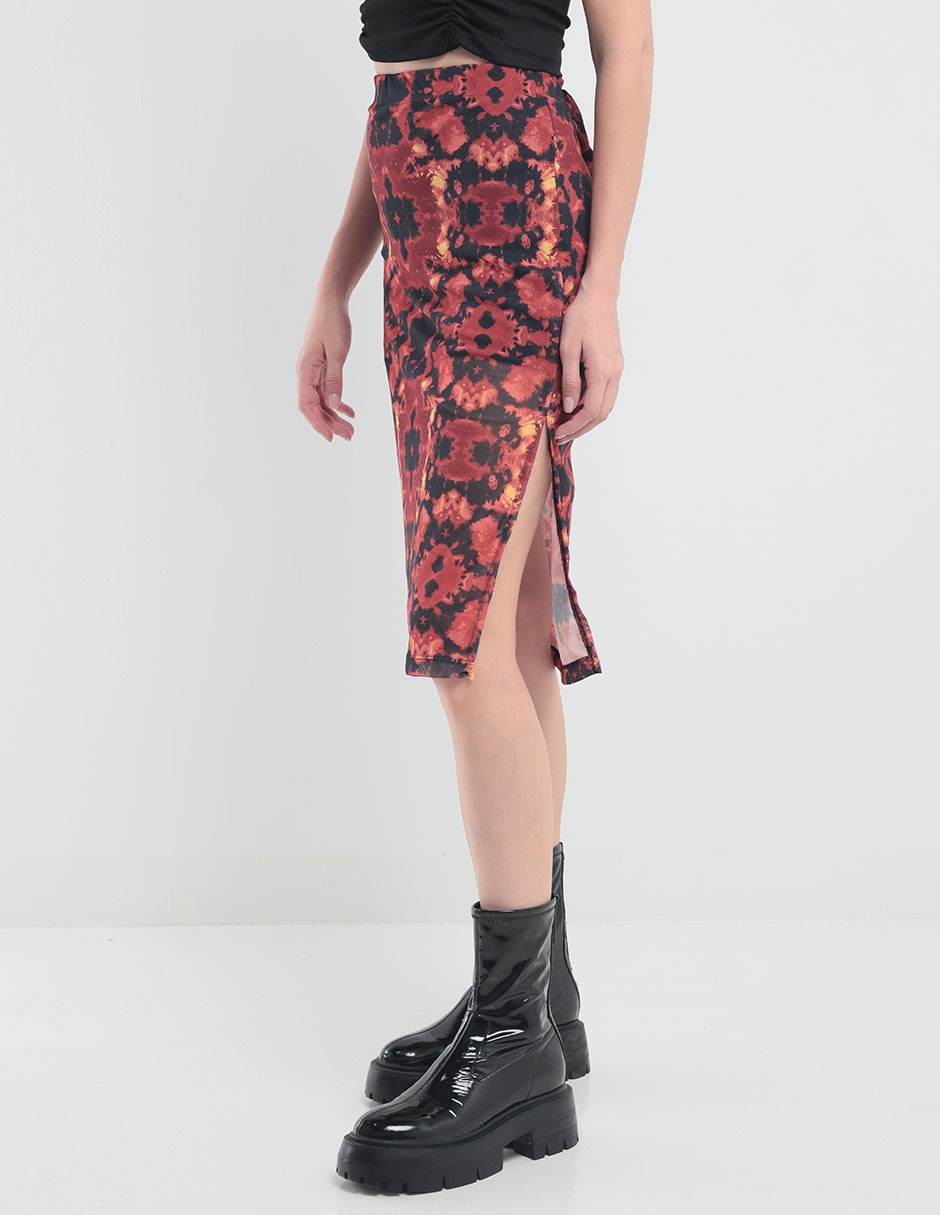 Falda midi cintura alta Falda midi cintura alta