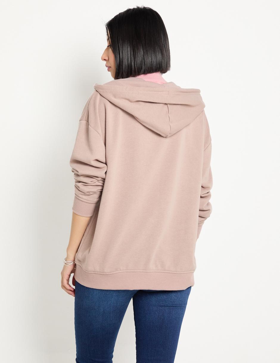 Sudadera con capucha y bolsa para mujer