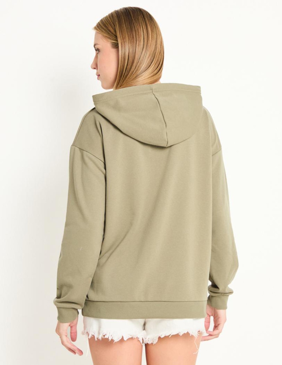 Sudadera con capucha y bolsa para mujer
