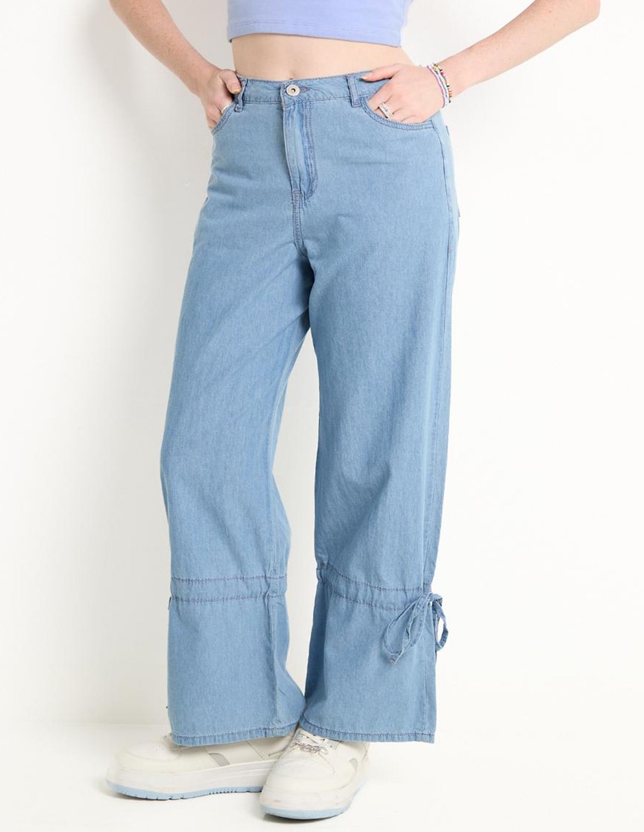 Jeans relaxed straight corte cintura alta para mujer Jeans relaxed straight corte cintura alta para mujer