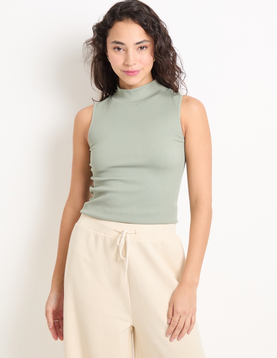 Top cuello alto
