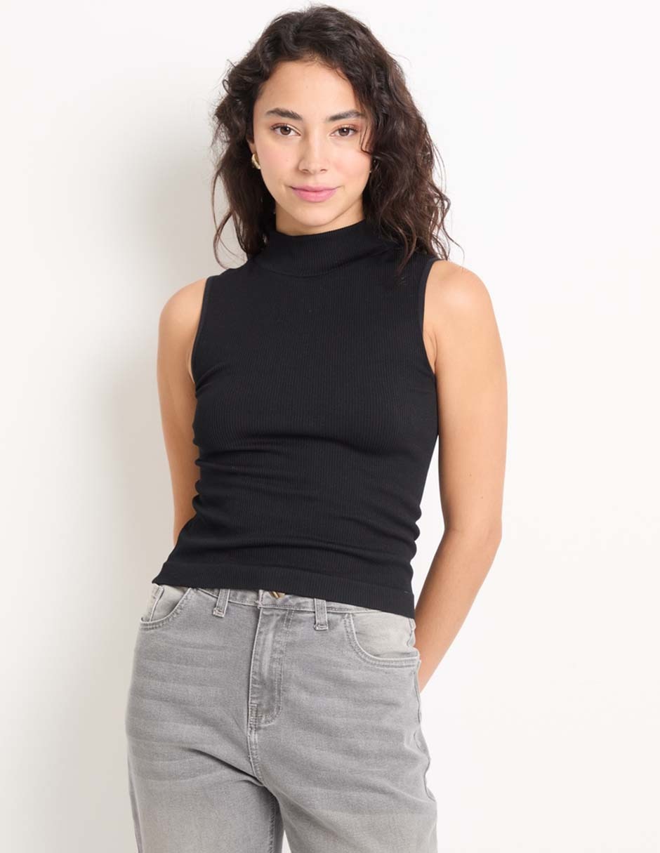 Top cuello alto