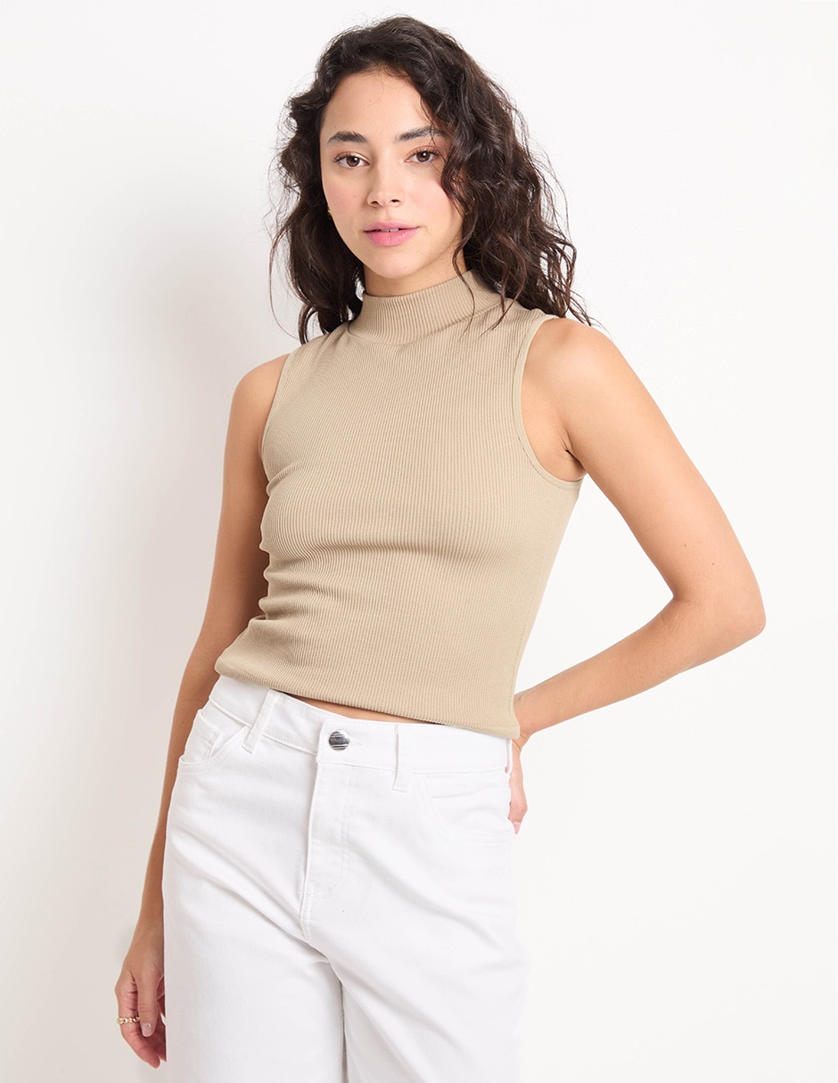 Top cuello alto