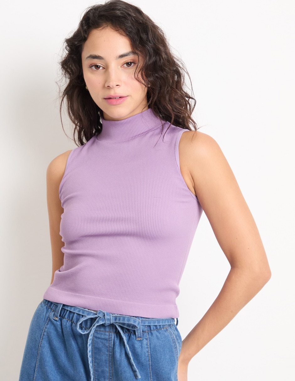 Top cuello alto