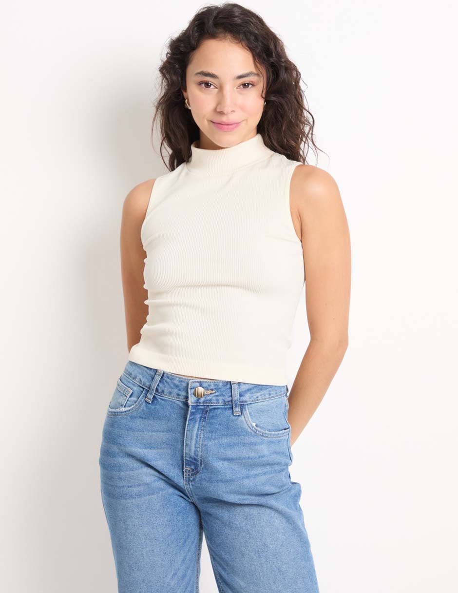 Top cuello alto