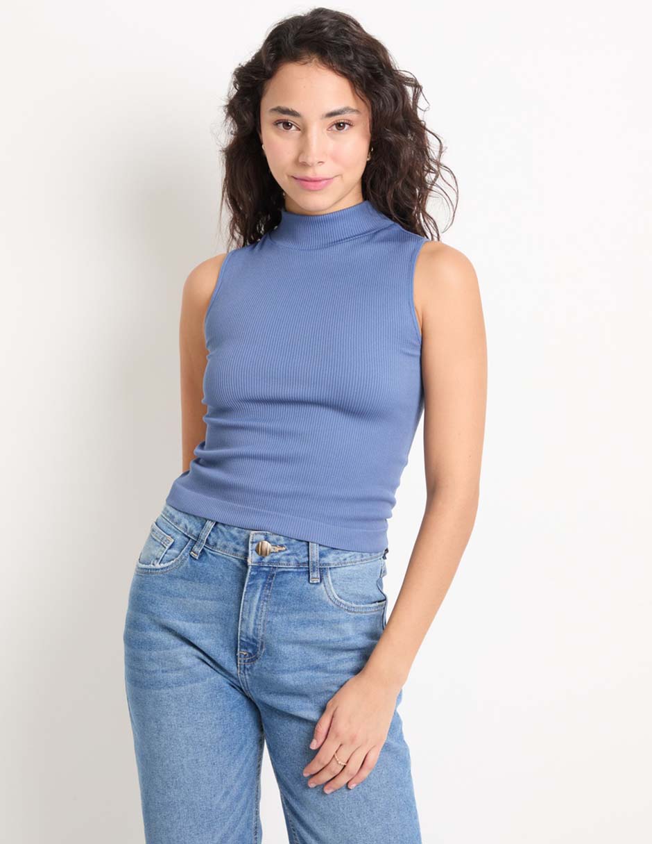 Top cuello alto