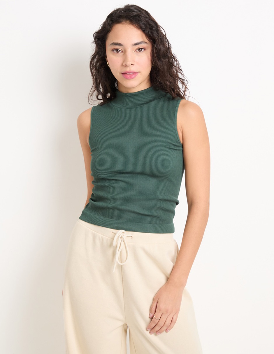 Top cuello alto