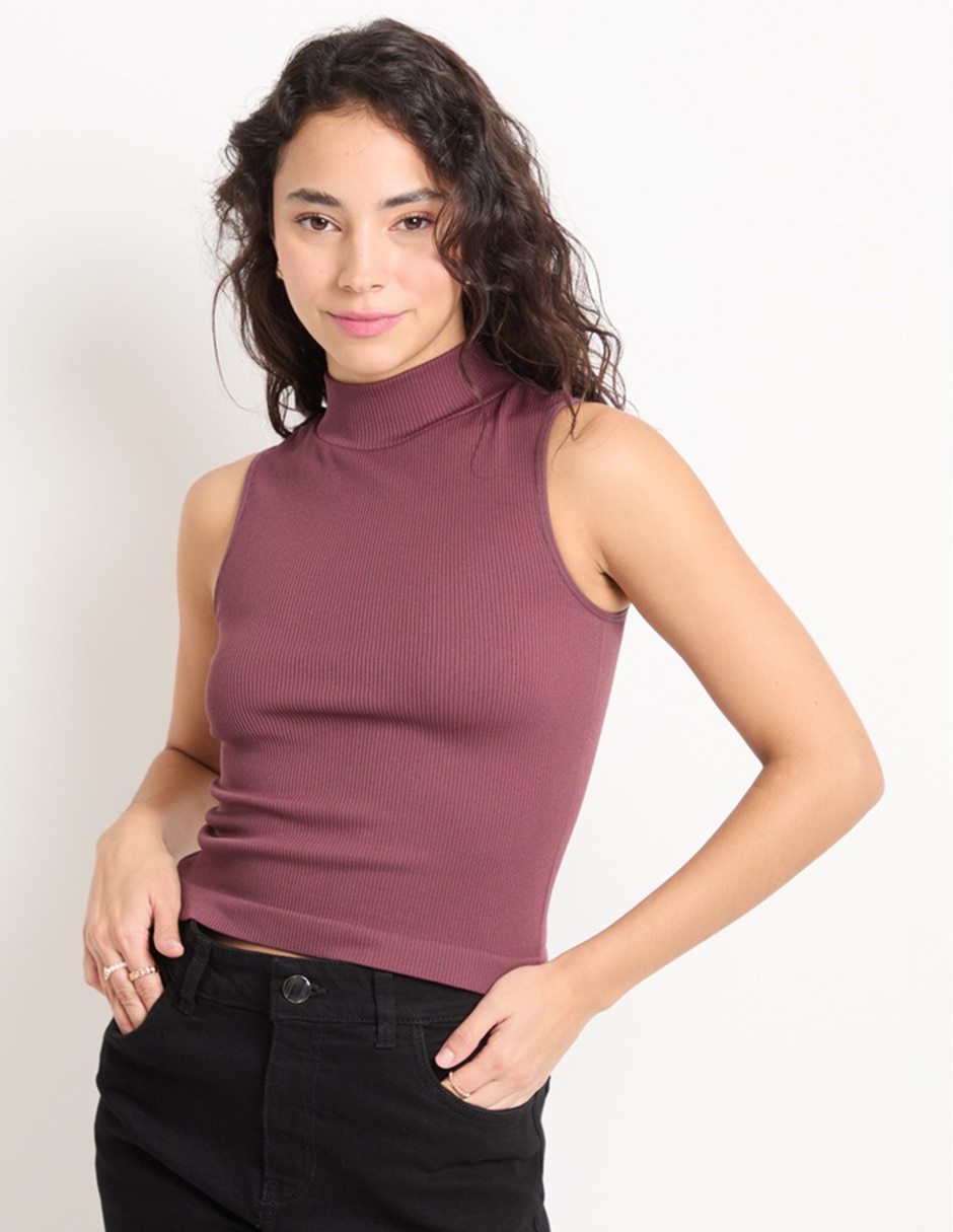 Top cuello alto
