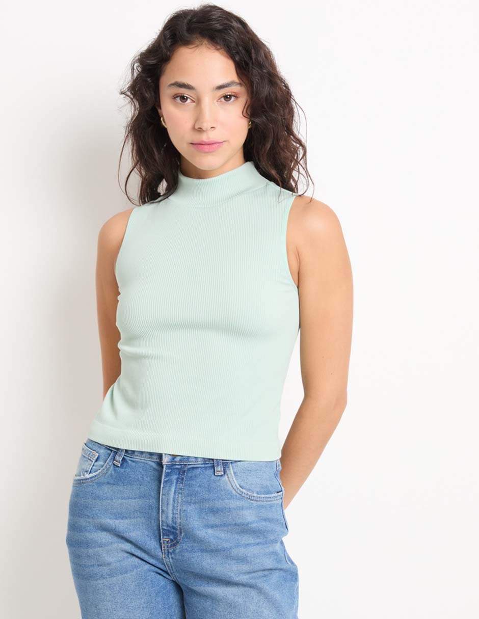 Top cuello alto
