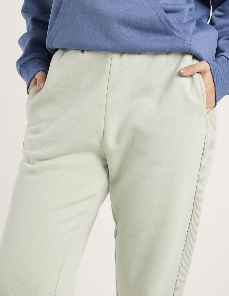 Pants regular con elástico para mujer 2