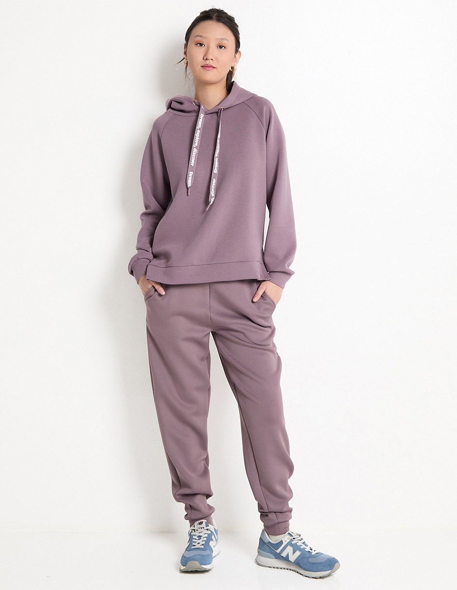 Pants straight con jareta para mujer