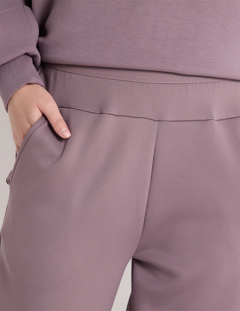 Pants straight con jareta para mujer