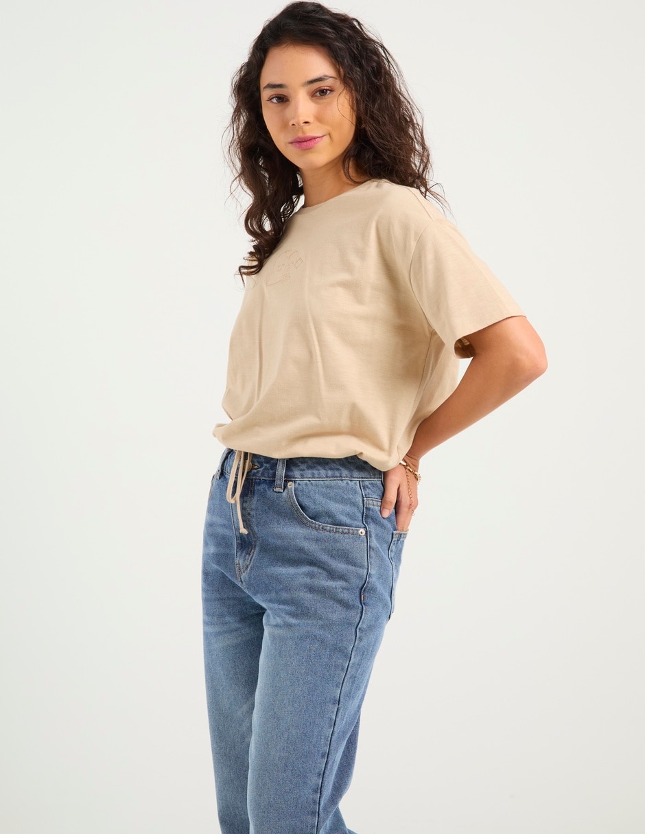 Playera manga corta Non Stop cuello redondo para mujer