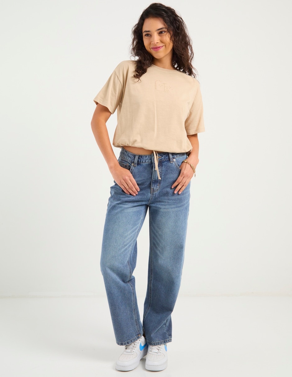 Playera manga corta Non Stop cuello redondo para mujer