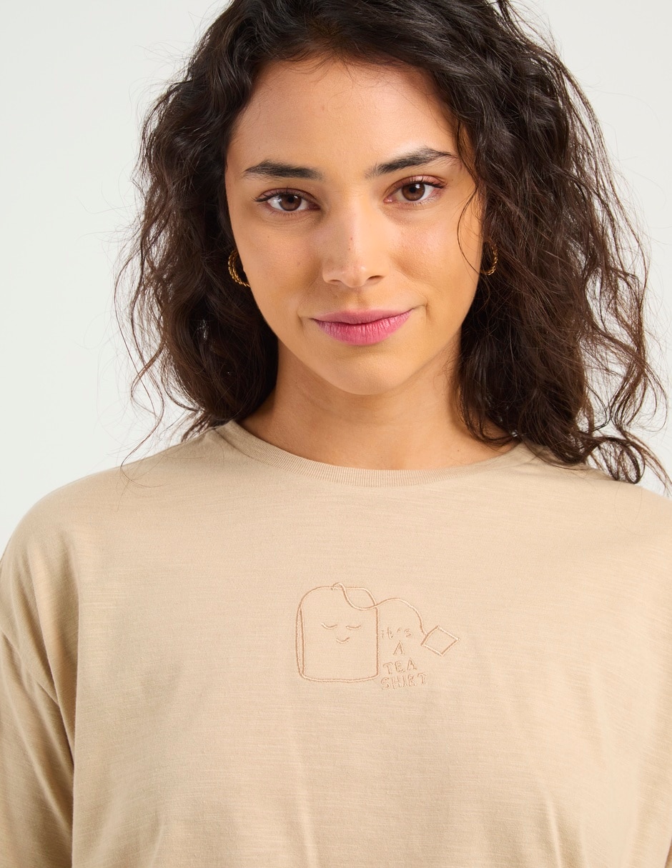 Playera manga corta Non Stop cuello redondo para mujer