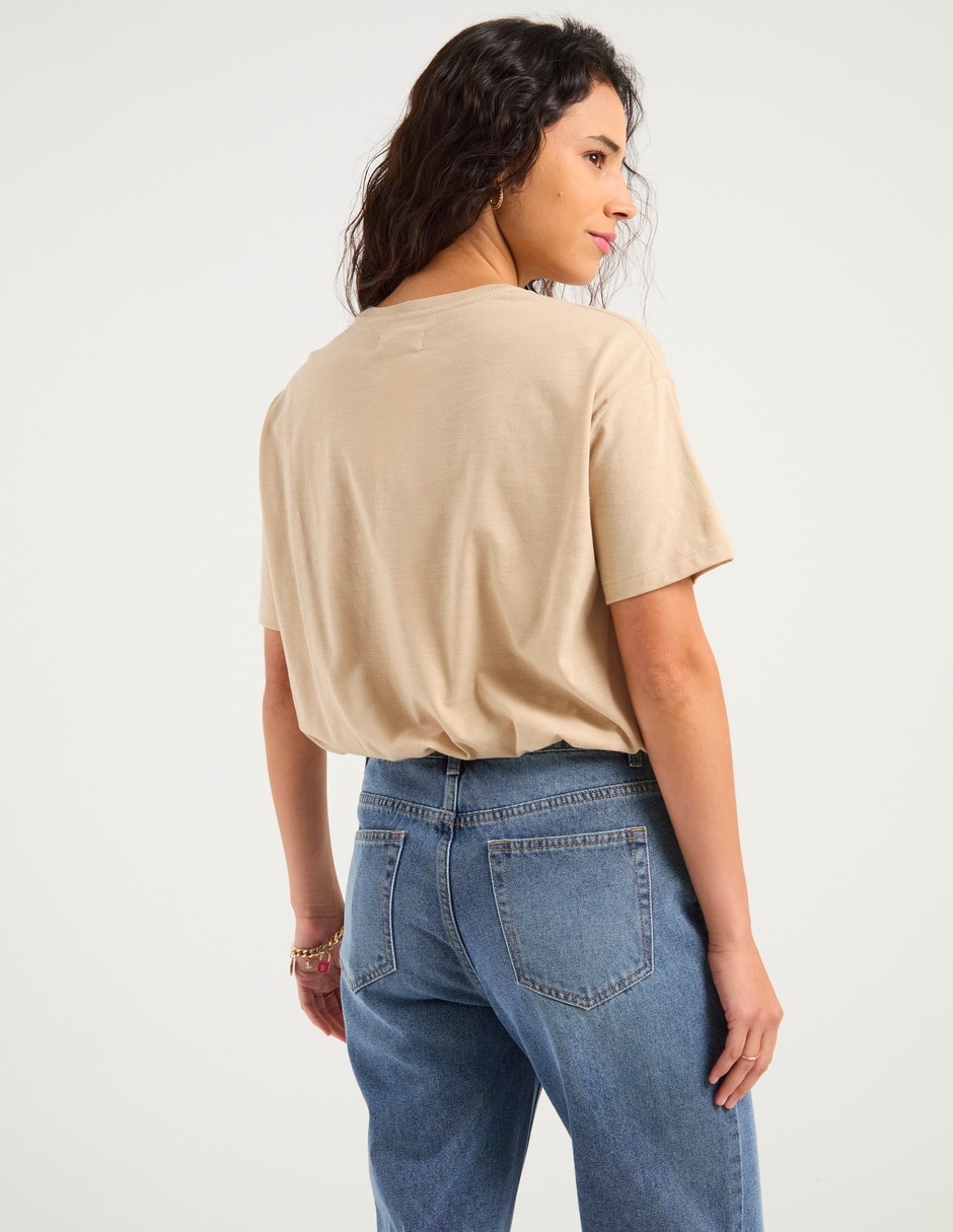 Playera manga corta Non Stop cuello redondo para mujer
