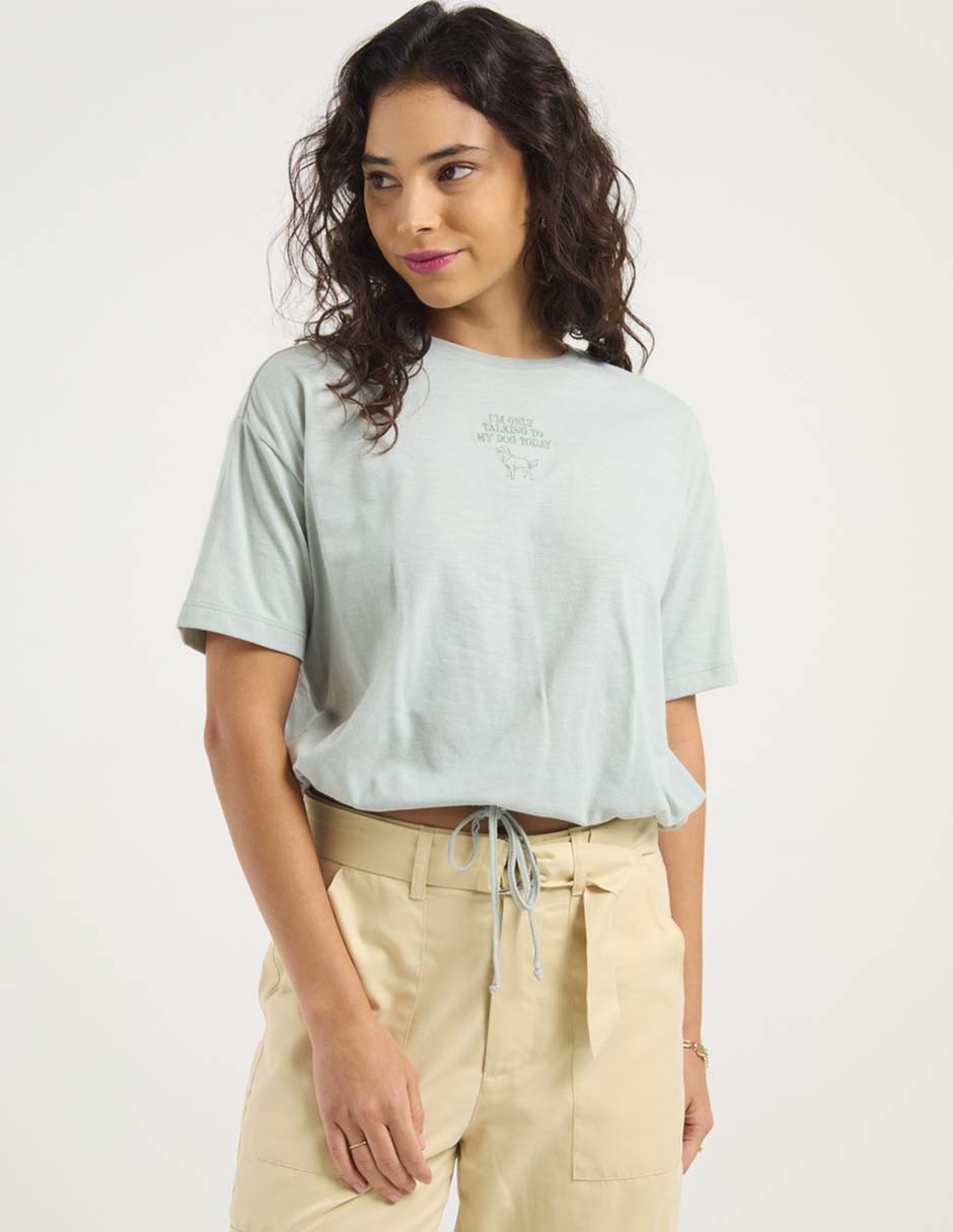 Playera manga corta cuello redondo para mujer Playera manga corta cuello redondo para mujer