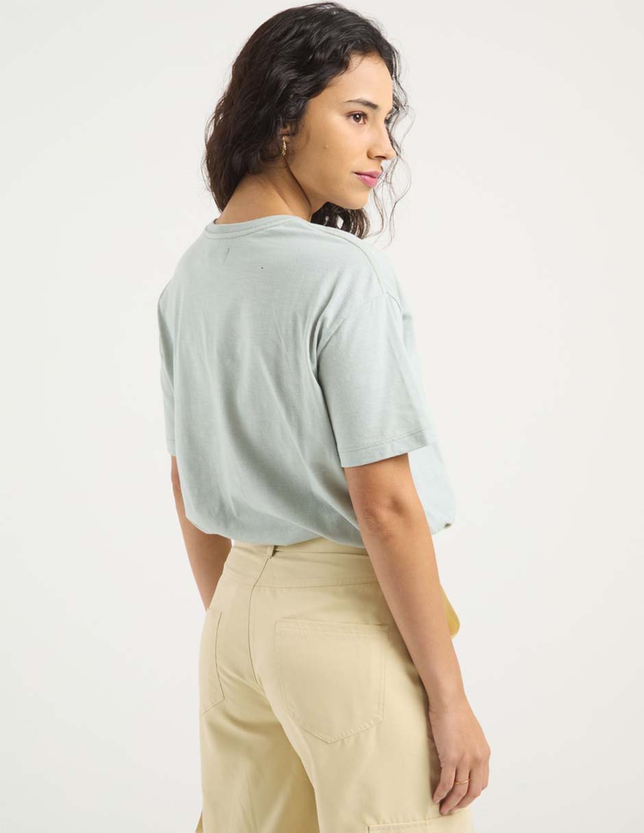 Playera manga corta cuello redondo para mujer 6
