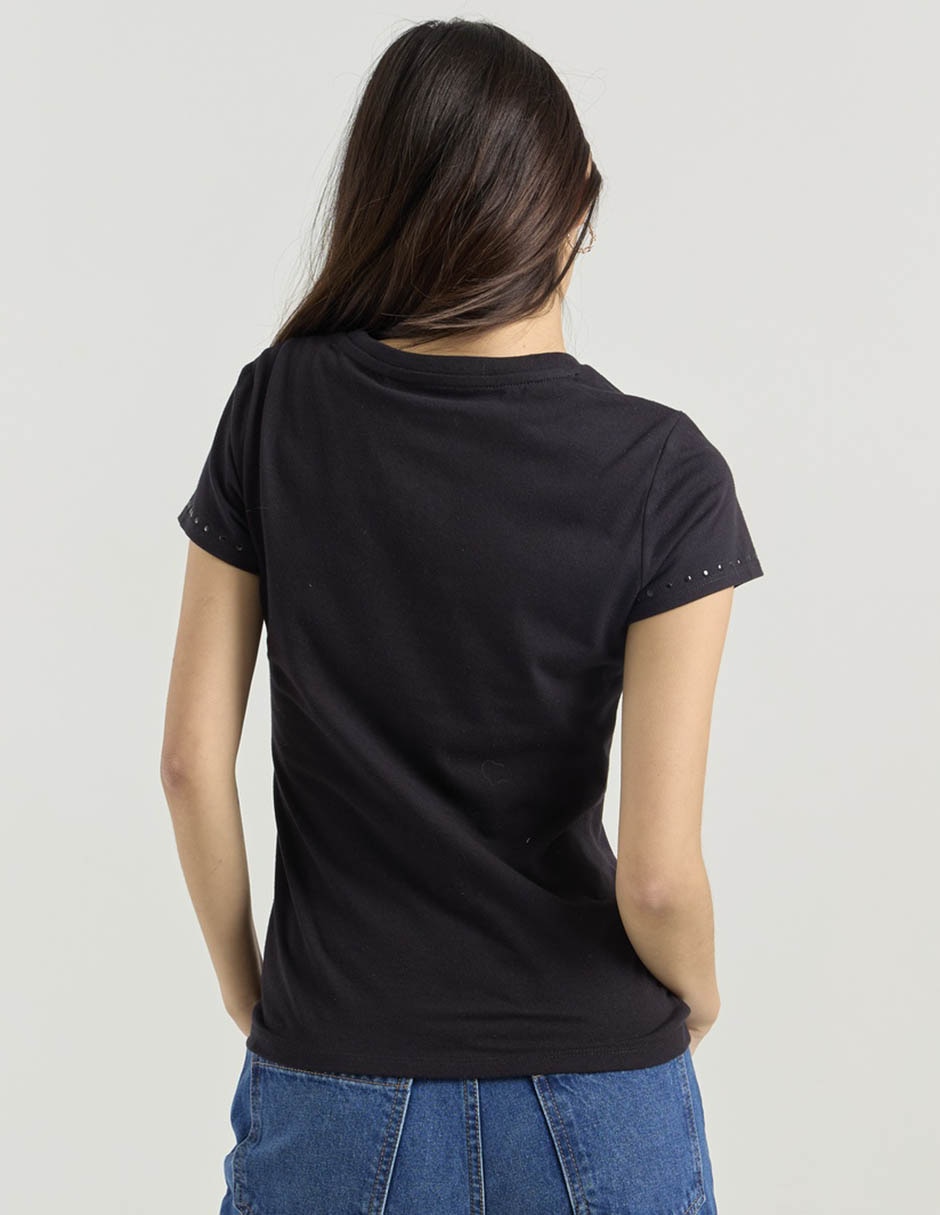 Playera manga corta Non Stop cuello redondo para mujer