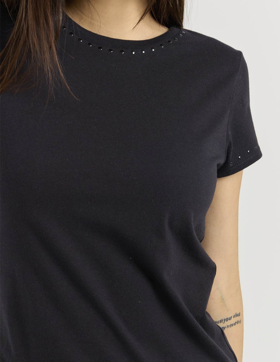 Playera manga corta Non Stop cuello redondo para mujer