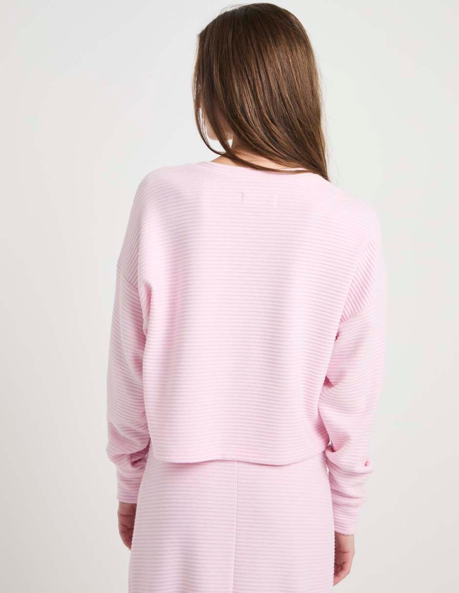 Sudadera con acanalado para mujer