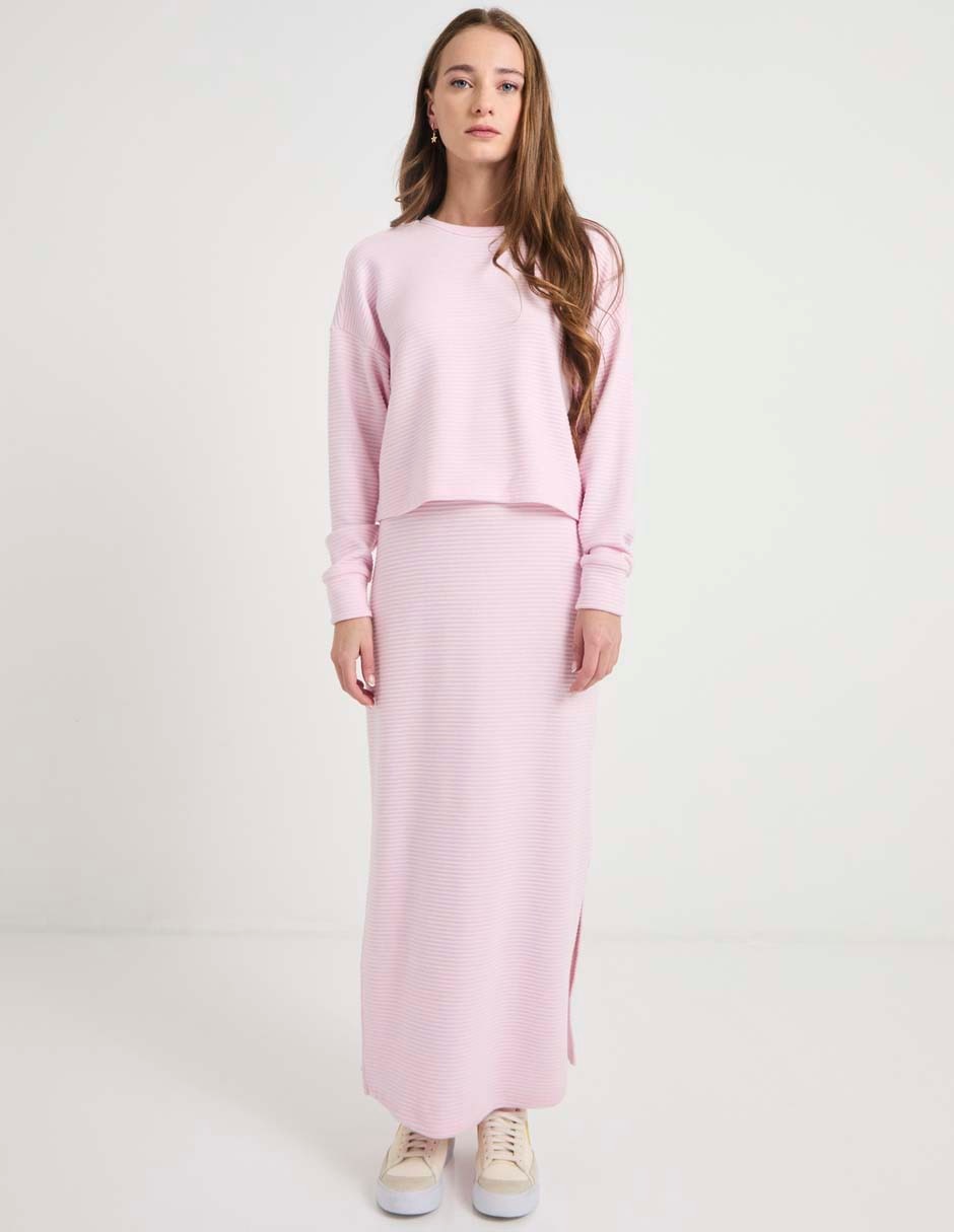 Sudadera con acanalado para mujer