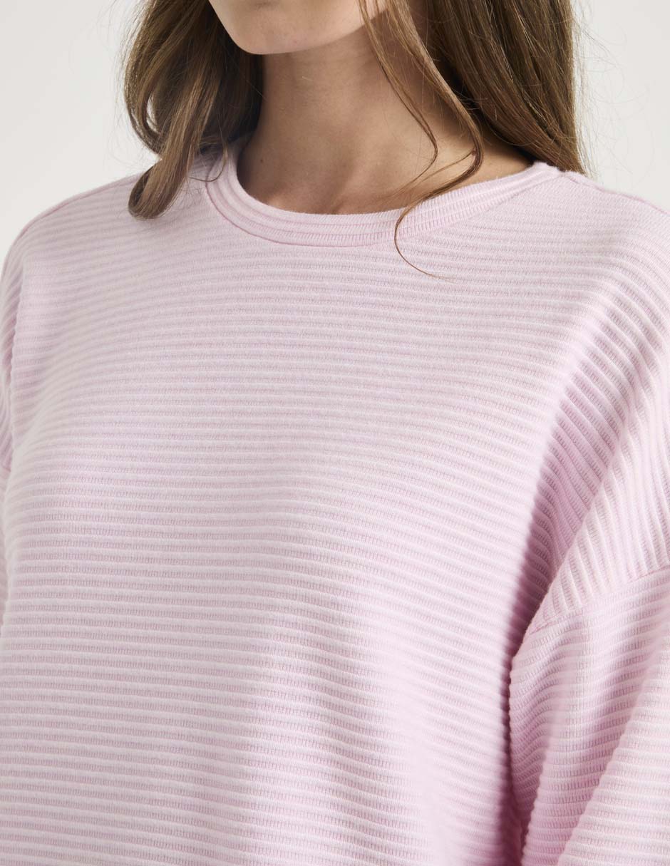 Sudadera con acanalado para mujer