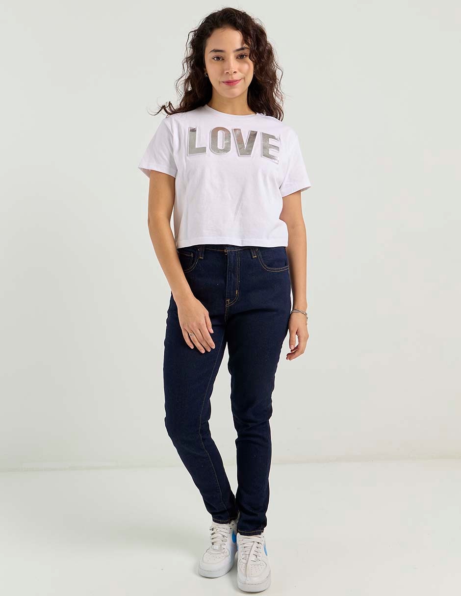 Playera manga corta cuello redondo mujer 3