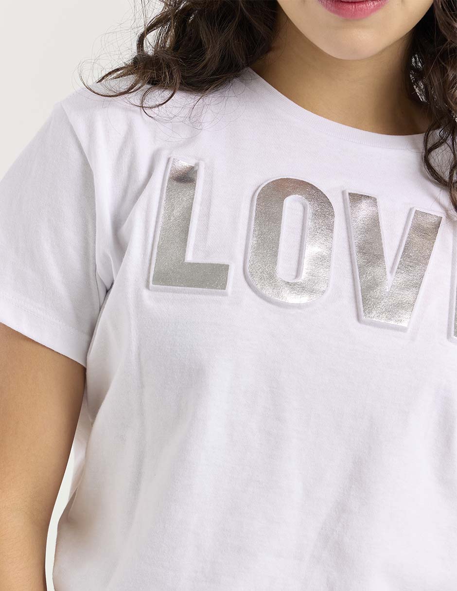 Playera manga corta cuello redondo mujer 2
