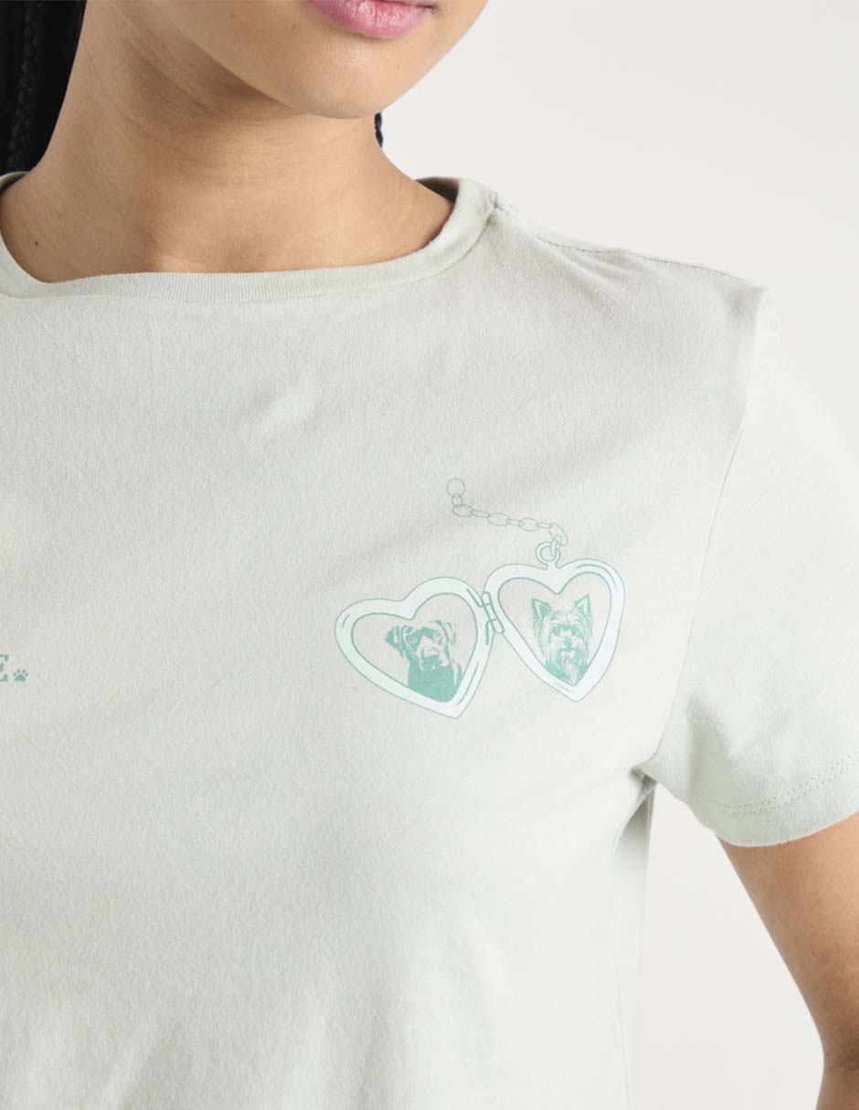 Playera manga corta Non Stop cuello redondo para mujer