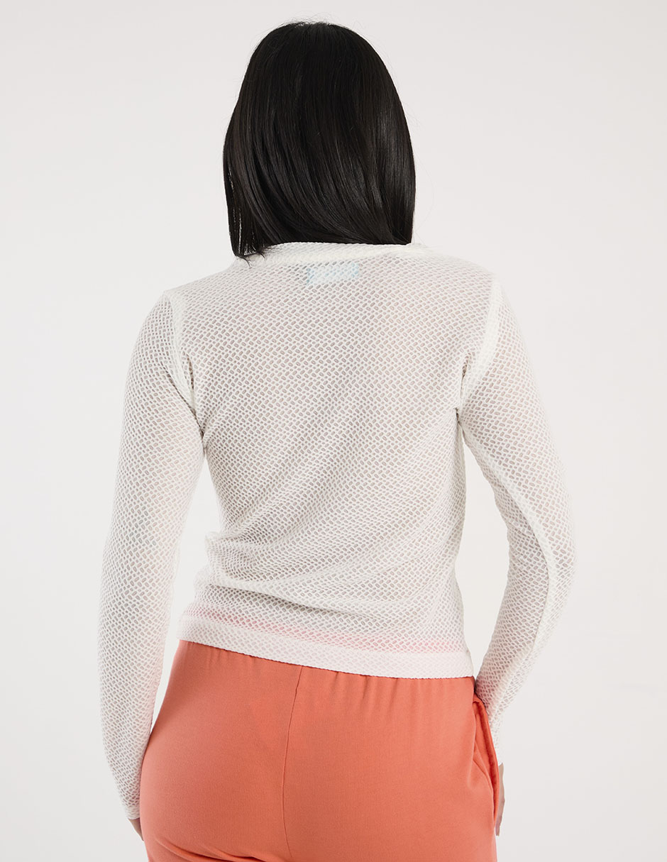 Playera manga larga Non Stop cuello redondo para mujer