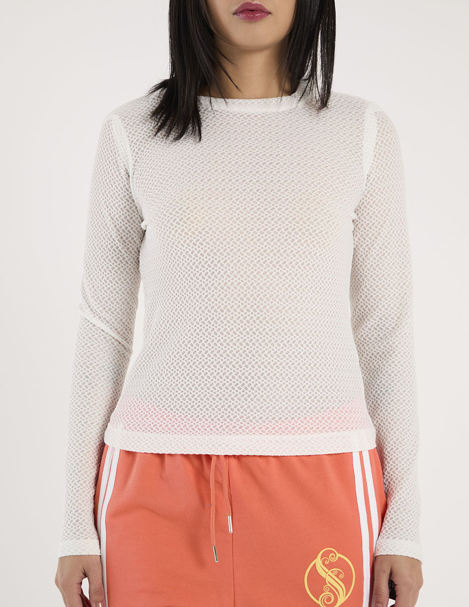 Playera manga larga Non Stop cuello redondo para mujer