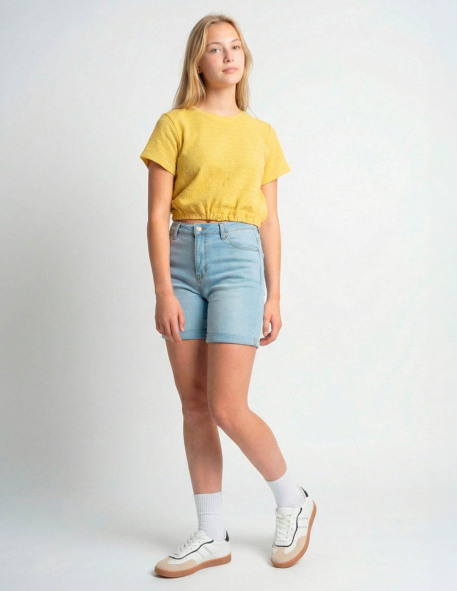 Playera manga corta cuello redondo mujer 4