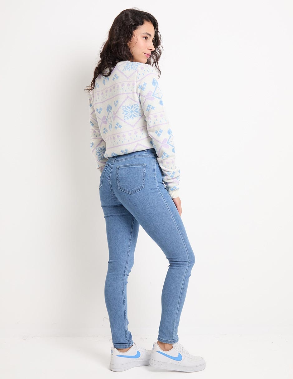 Jeans skinny corte cintura alta para mujer 2