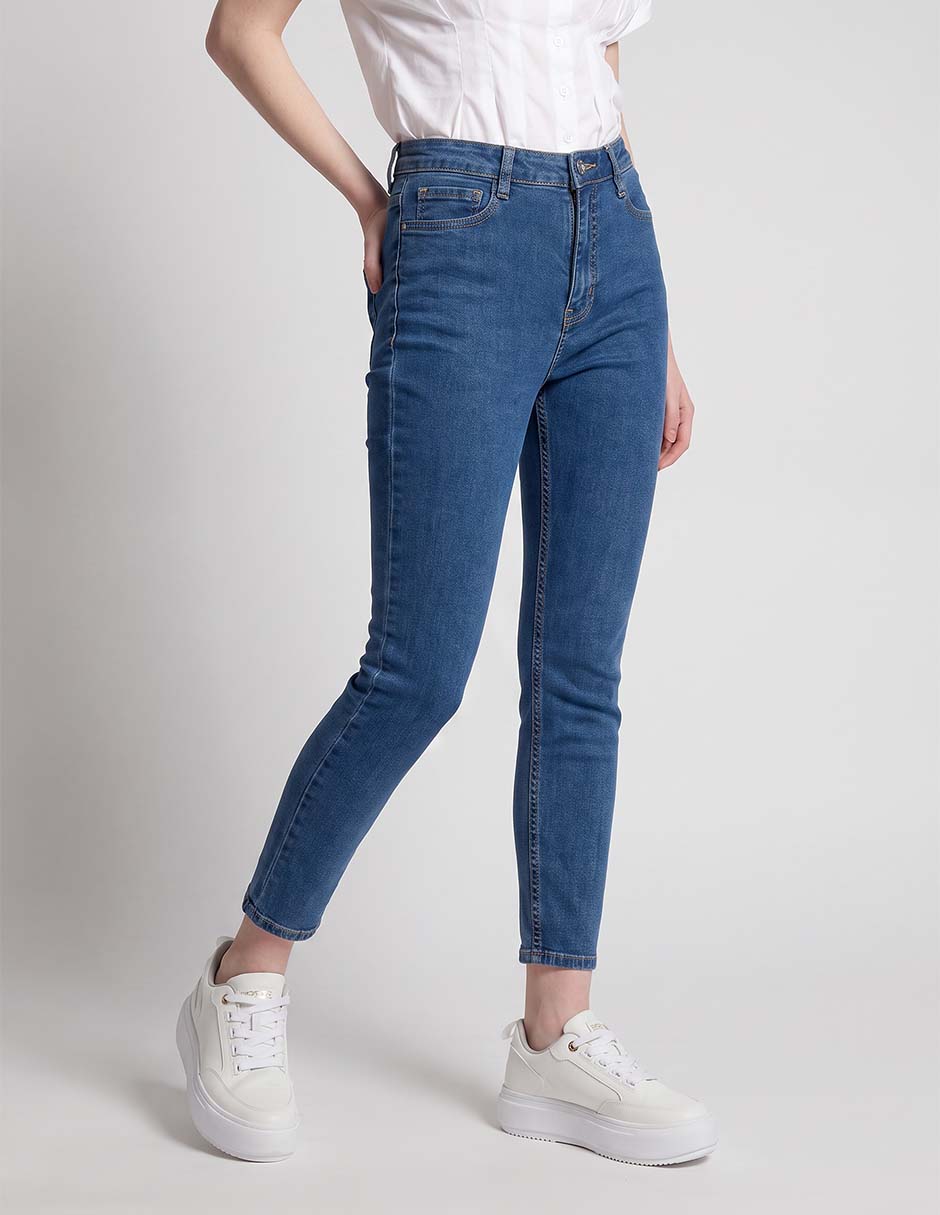 Jeans skinny corte cintura alta para mujer Jeans skinny corte cintura alta para mujer