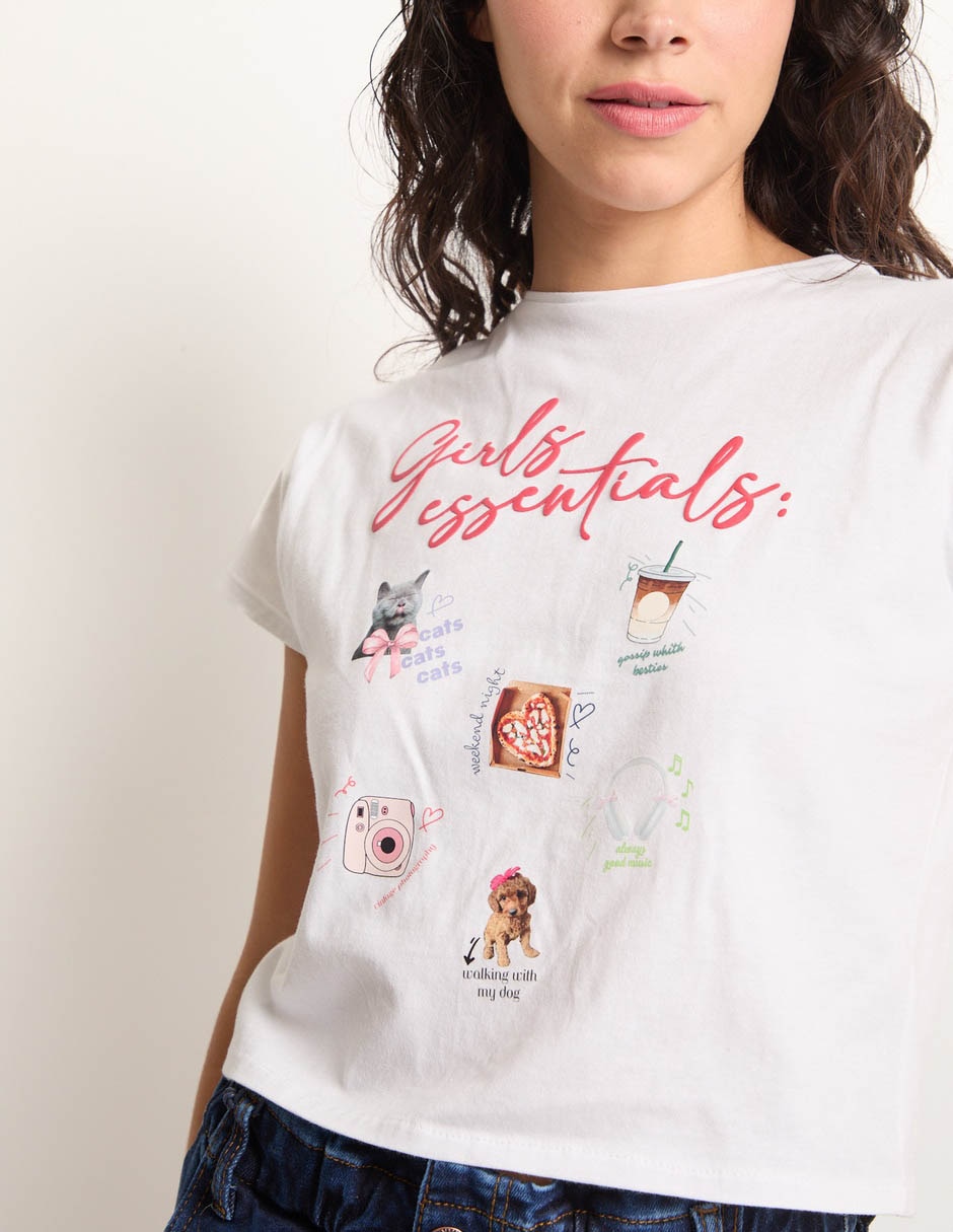 Playera manga corta cuello redondo mujer 2