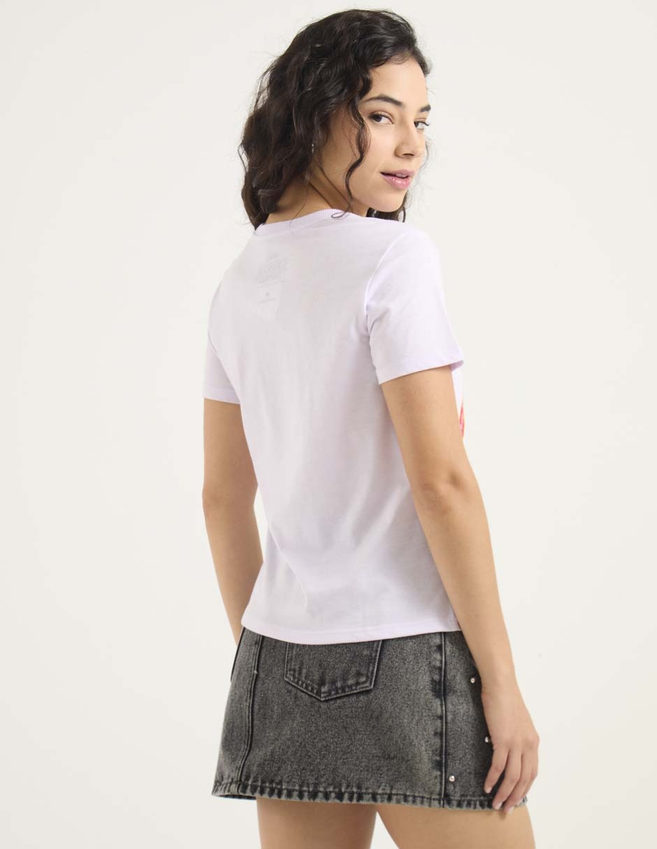 Playera manga corta Netflix cuello redondo para mujer