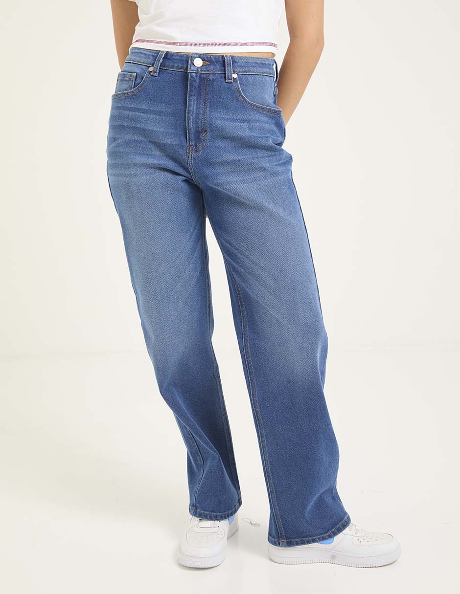 Jeans straight cintura media Non Stop para mujer