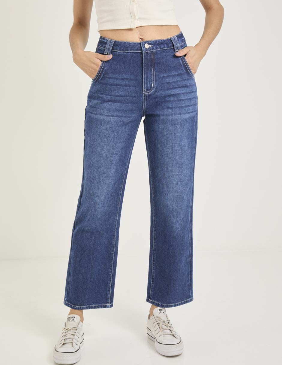 Jeans straight para mujer 1