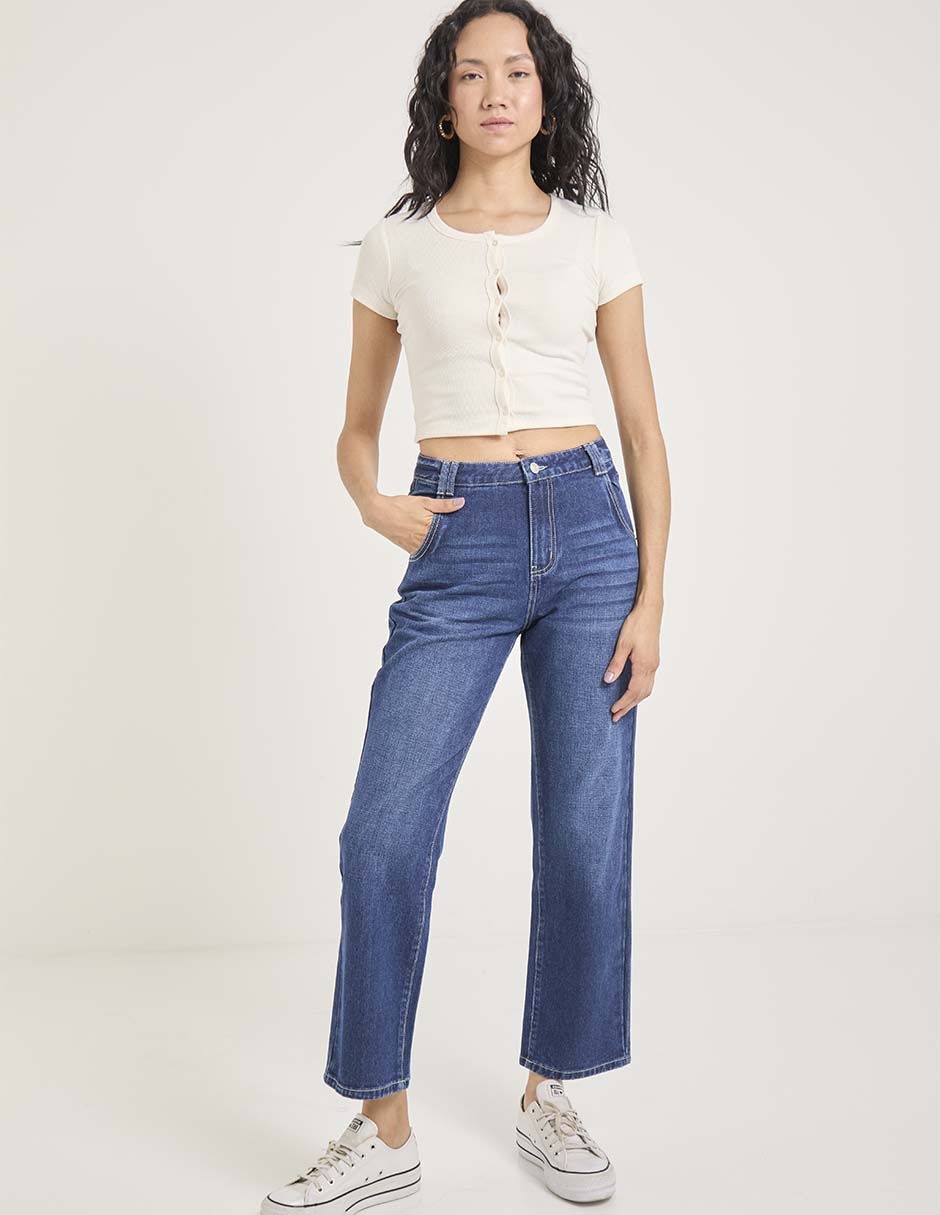 Jeans straight para mujer 4