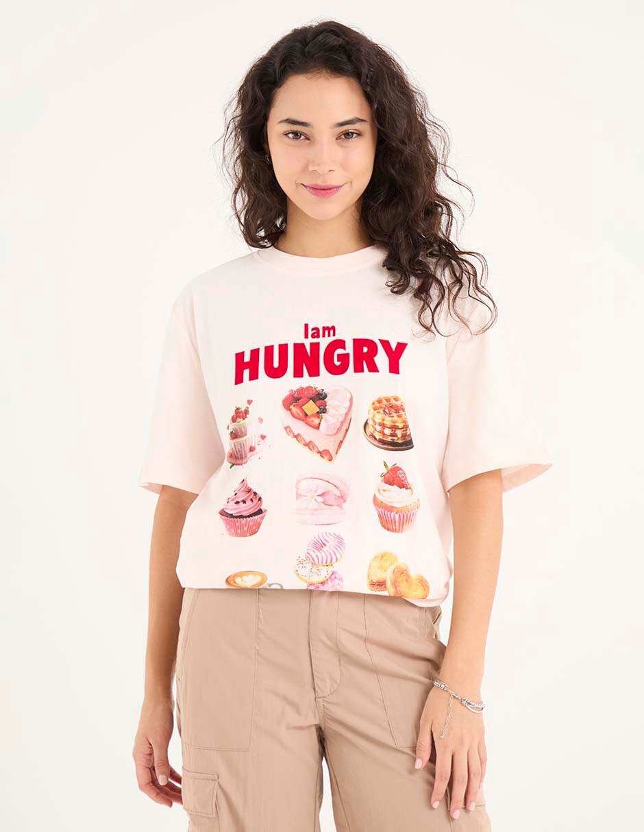 Playera manga corta cuello redondo mujer Playera manga corta cuello redondo mujer