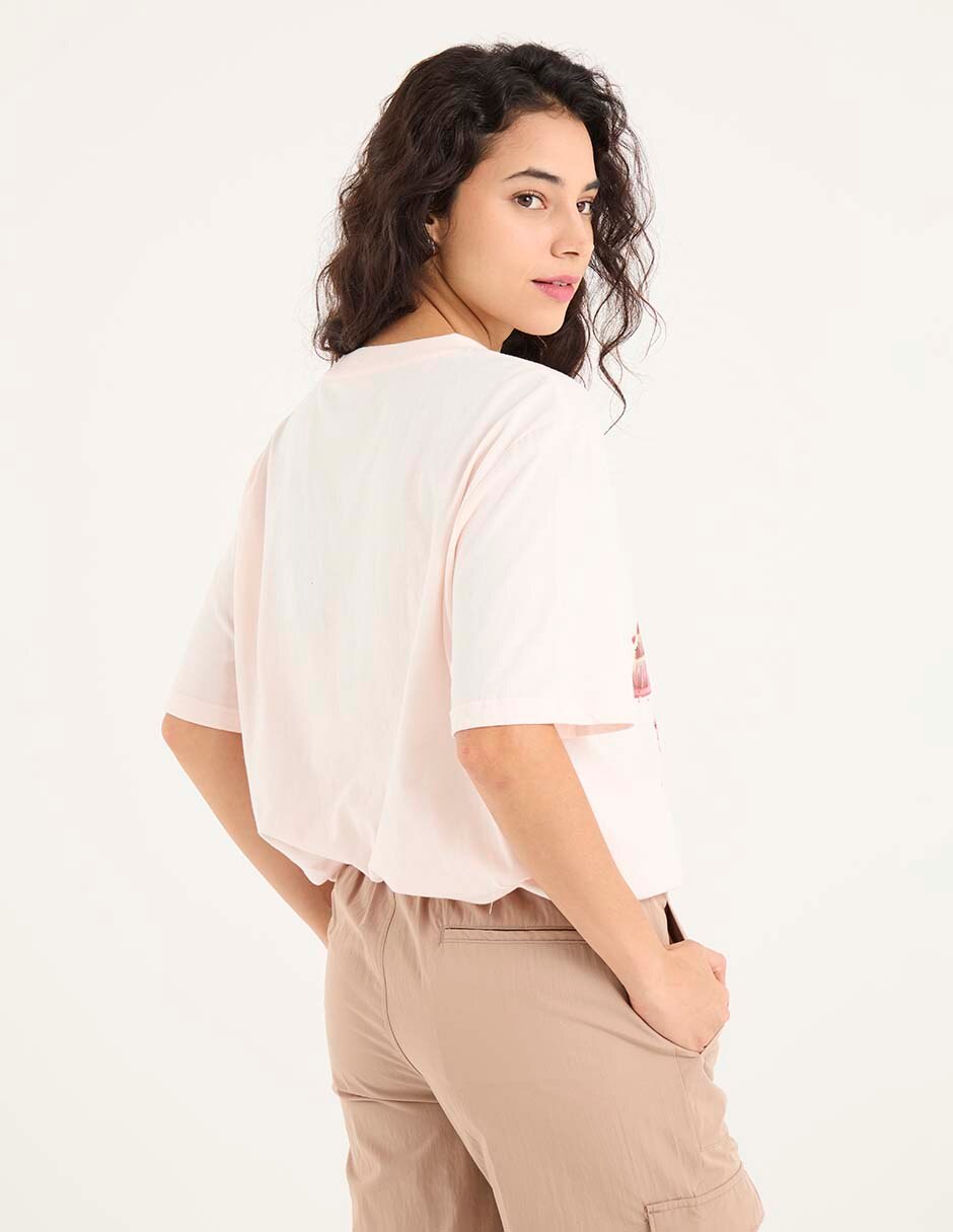 Playera manga corta cuello redondo mujer 5