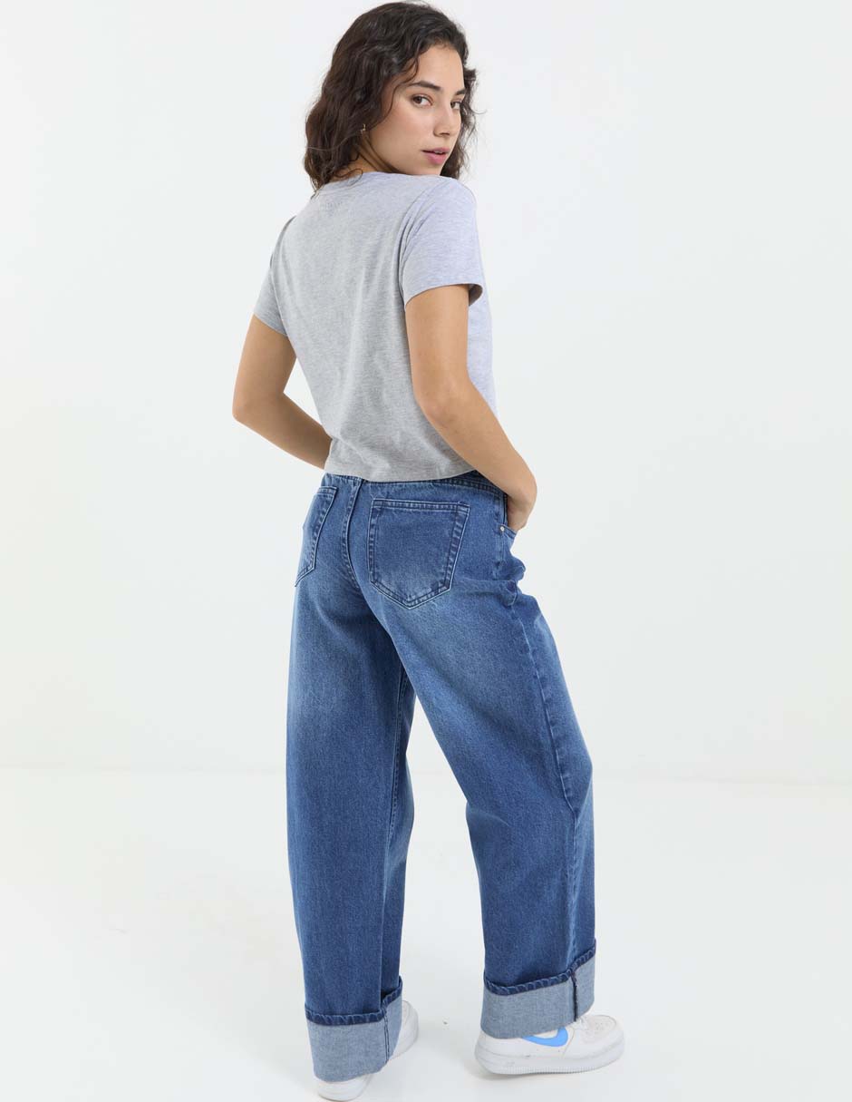 Jeans amplio para mujer 4