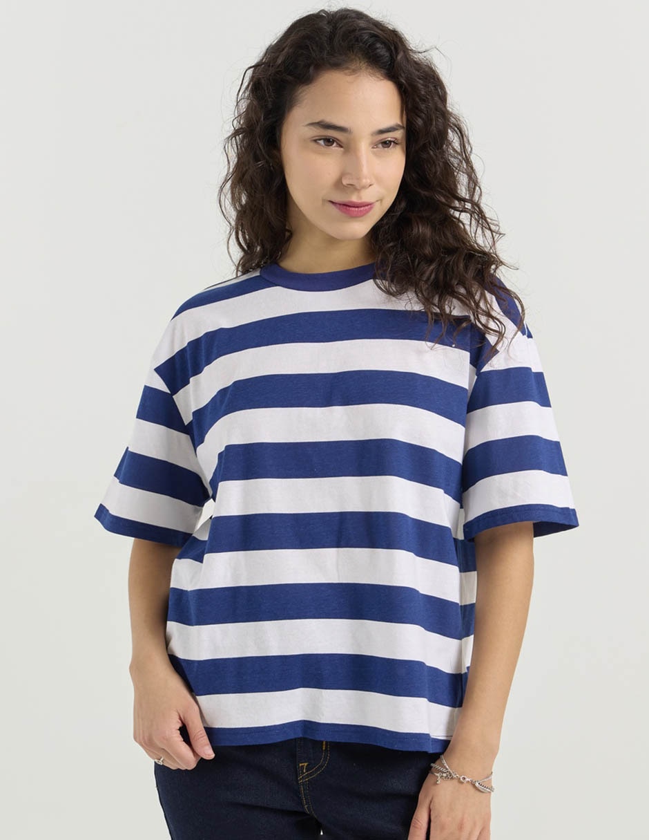 Playera manga al codo Non Stop cuello redondo para mujer