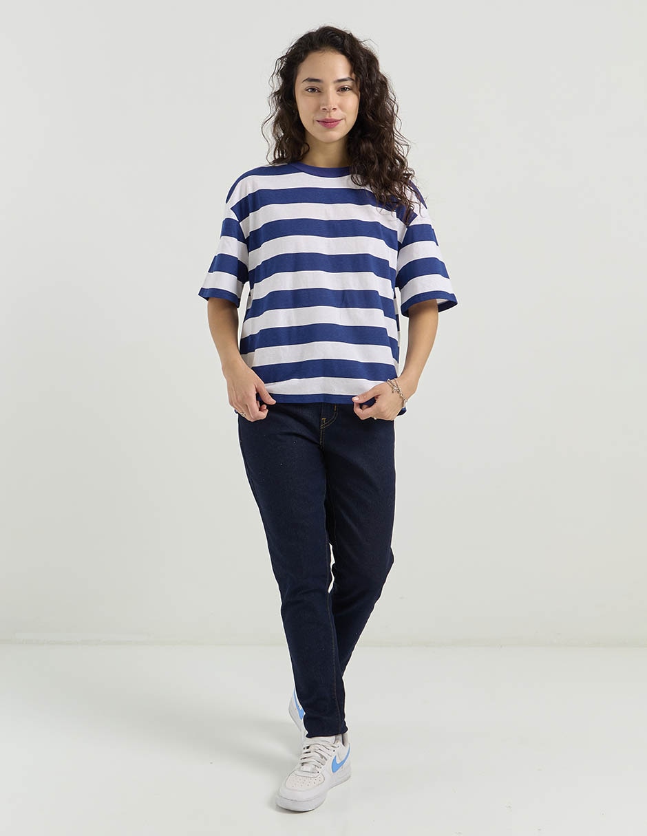 Playera manga al codo Non Stop cuello redondo para mujer