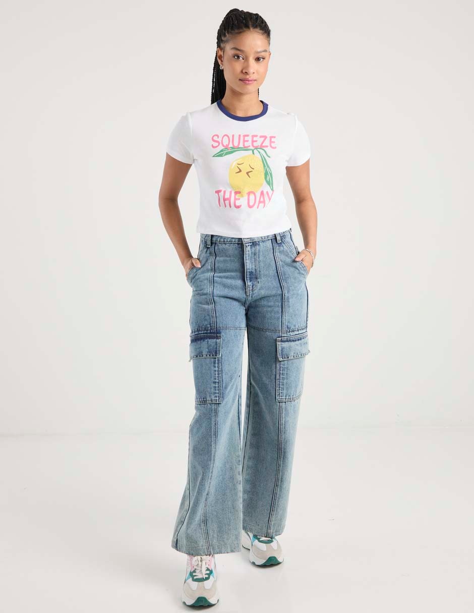 Playera manga corta Non Stop cuello redondo para mujer 6